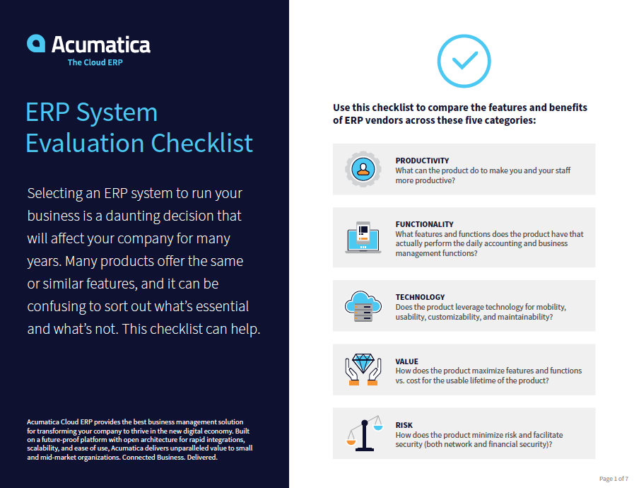 ERP Requirements Checklist