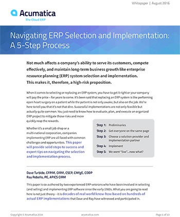 Navigating ERP Selection and Implementation