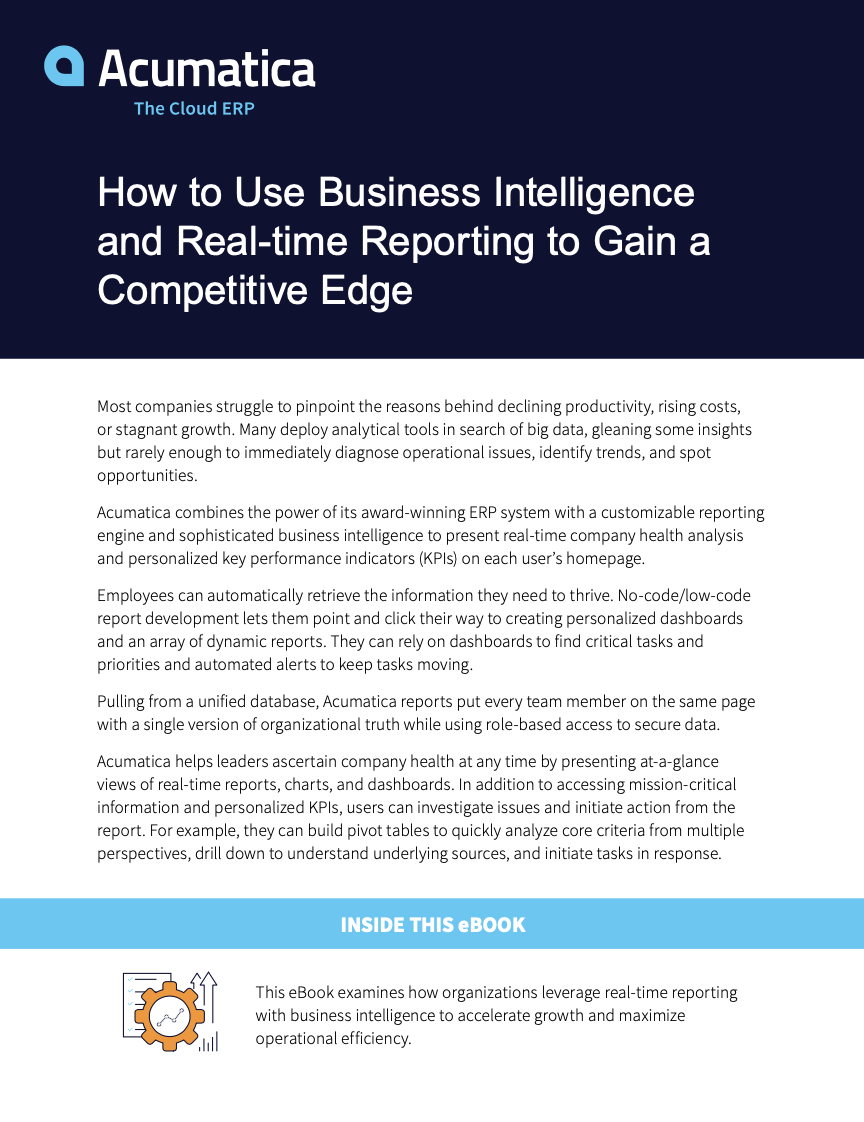 BI and Reporting Competitive Edge